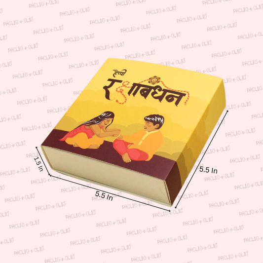 9 Cavity Rakhi Chocolate Box (5.5x5.5x1.5 Inche)