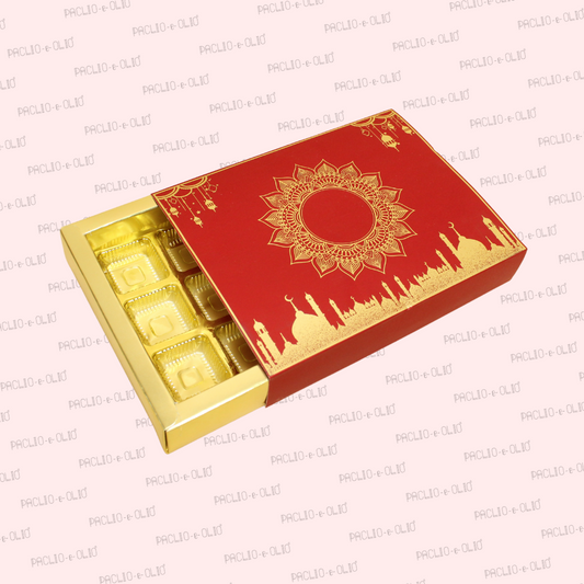 12 Cavity Ramadan Chocolate Box (8.5x6.5x1.5 Inches)