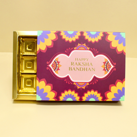 12 Cavity Rakhi Chocolate Box (8.5x6.5x1.5 Inches)