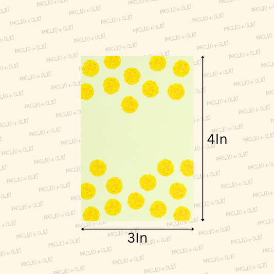 Marigold Flower Tags (4X3 Inches)