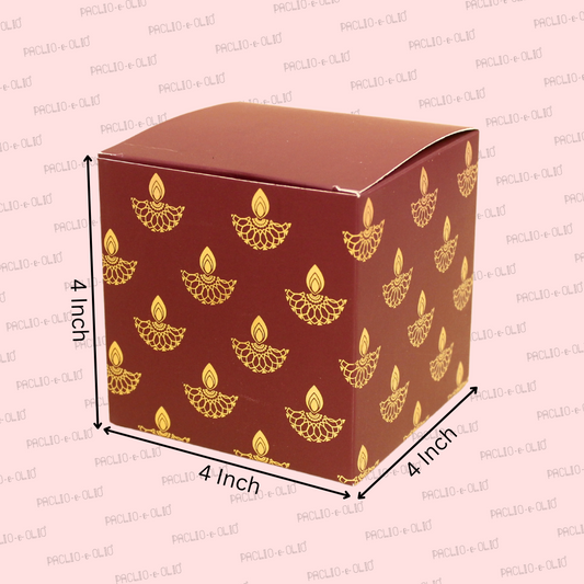 Diwali Candle Box (4x4x4 Inches)