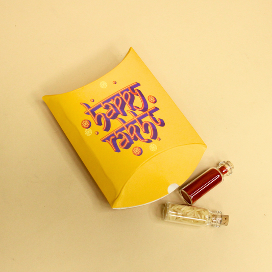 Rakhi Pillow Box (4x3.8x1 Inches)