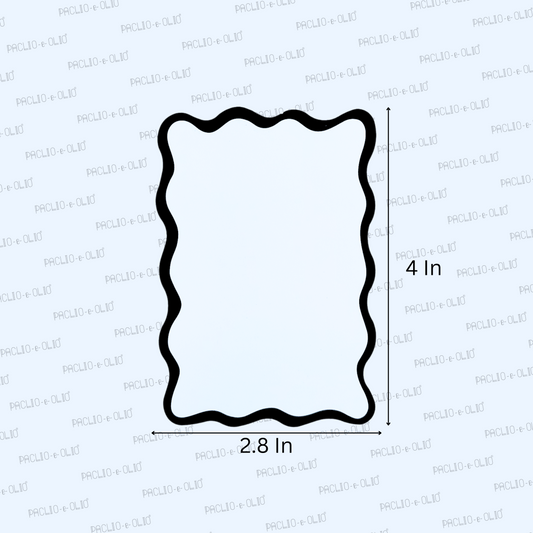 Scallope Wavy Rectangle Tags | 4x2.8 Inches | Pack Of 25 Pieces