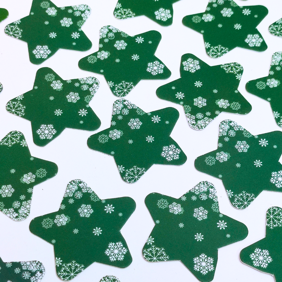 Christmas Star Tag (2x2 INCHES)
