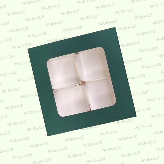 4 Cavity Chocolate Box (4.5x4.5x1.5 Inches)