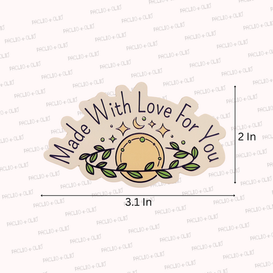 Made With Love Tags | 3.1x2 Inches | Pack Of 25 Pieces