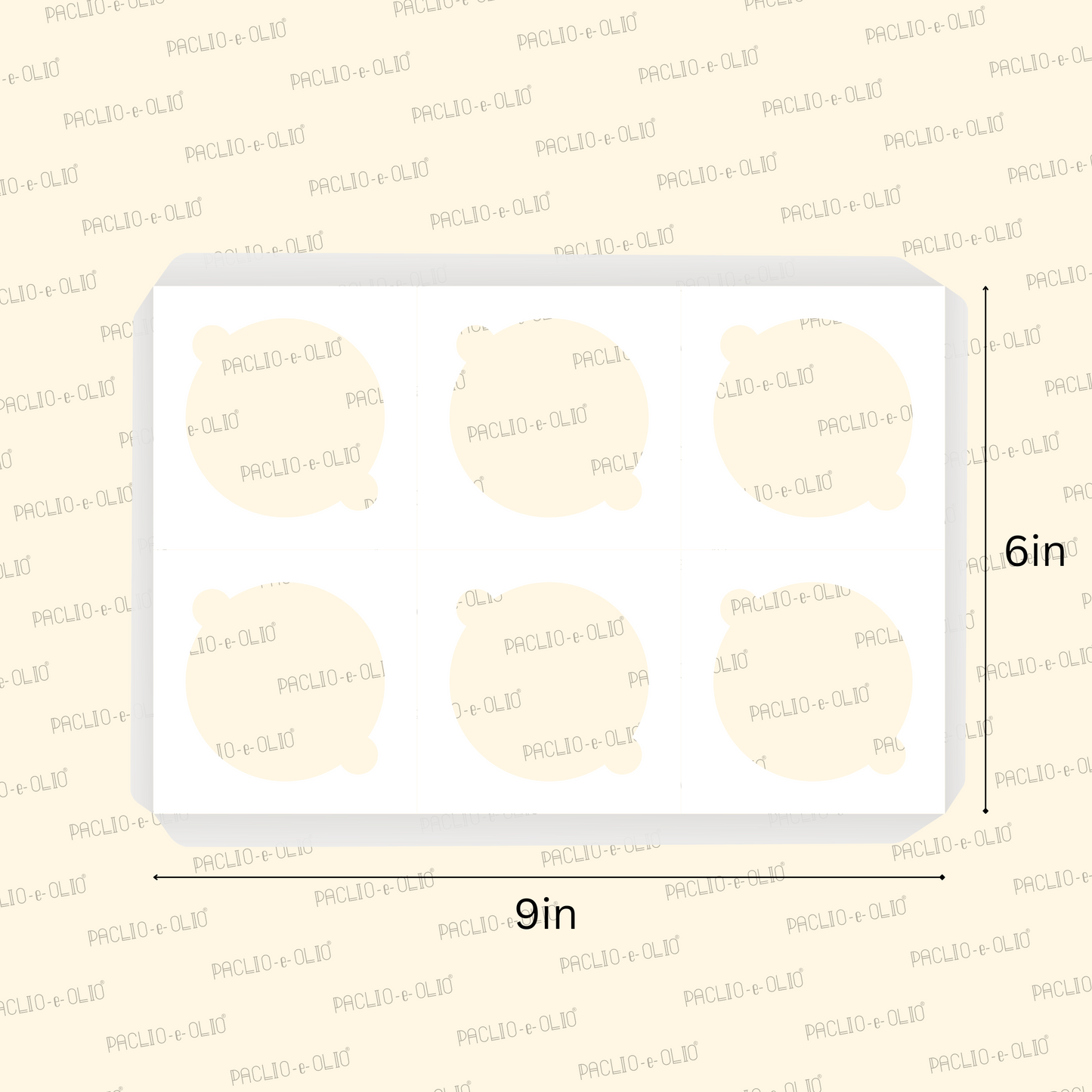 White Paper Cavity For 6 Cupcake