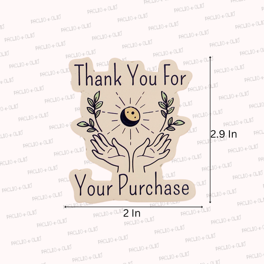 Thank You for Your Purchase Tags | 2.9x2 Inches | Pack Of 25 Pieces