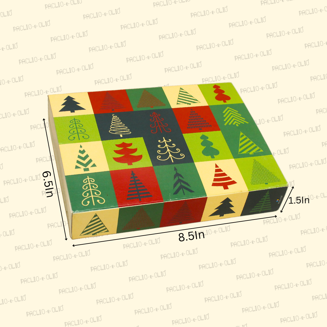 Christmas 12 Cavity Chocolate Box (8.5x6.5x1.5 Inches)