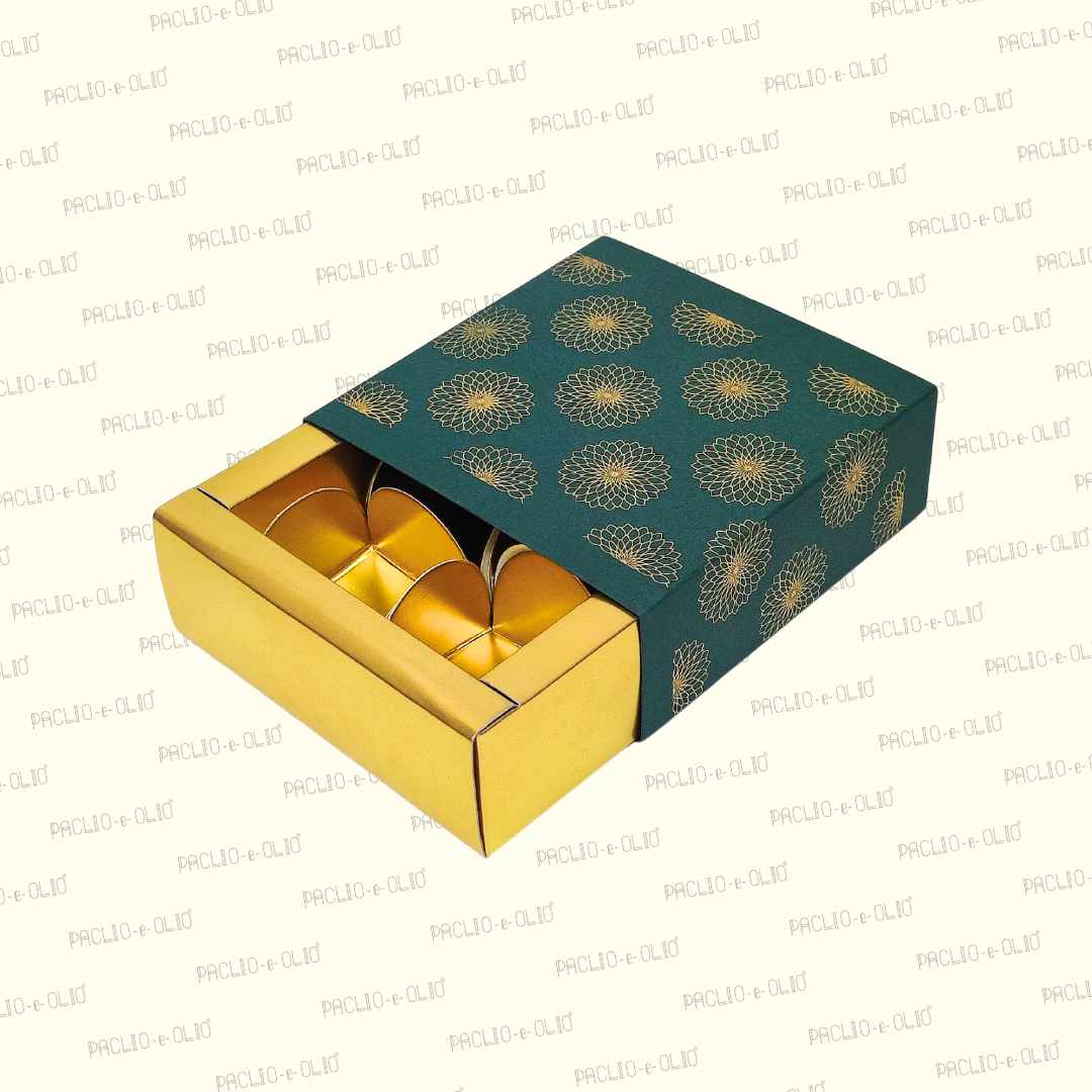 4 Cavity Chocolate Box (4.5x4.5x1.5 Inches)