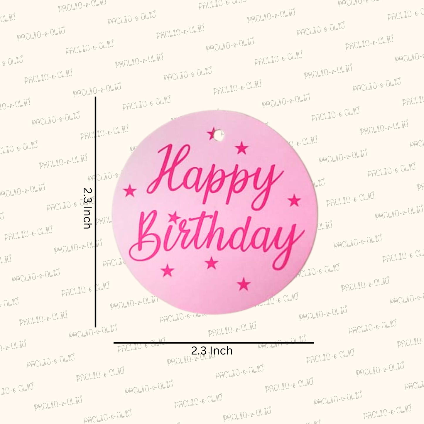 Happy Birthday/Happy Anniversary Tags | 2.3 Inches | Pack Of 25 Pieces