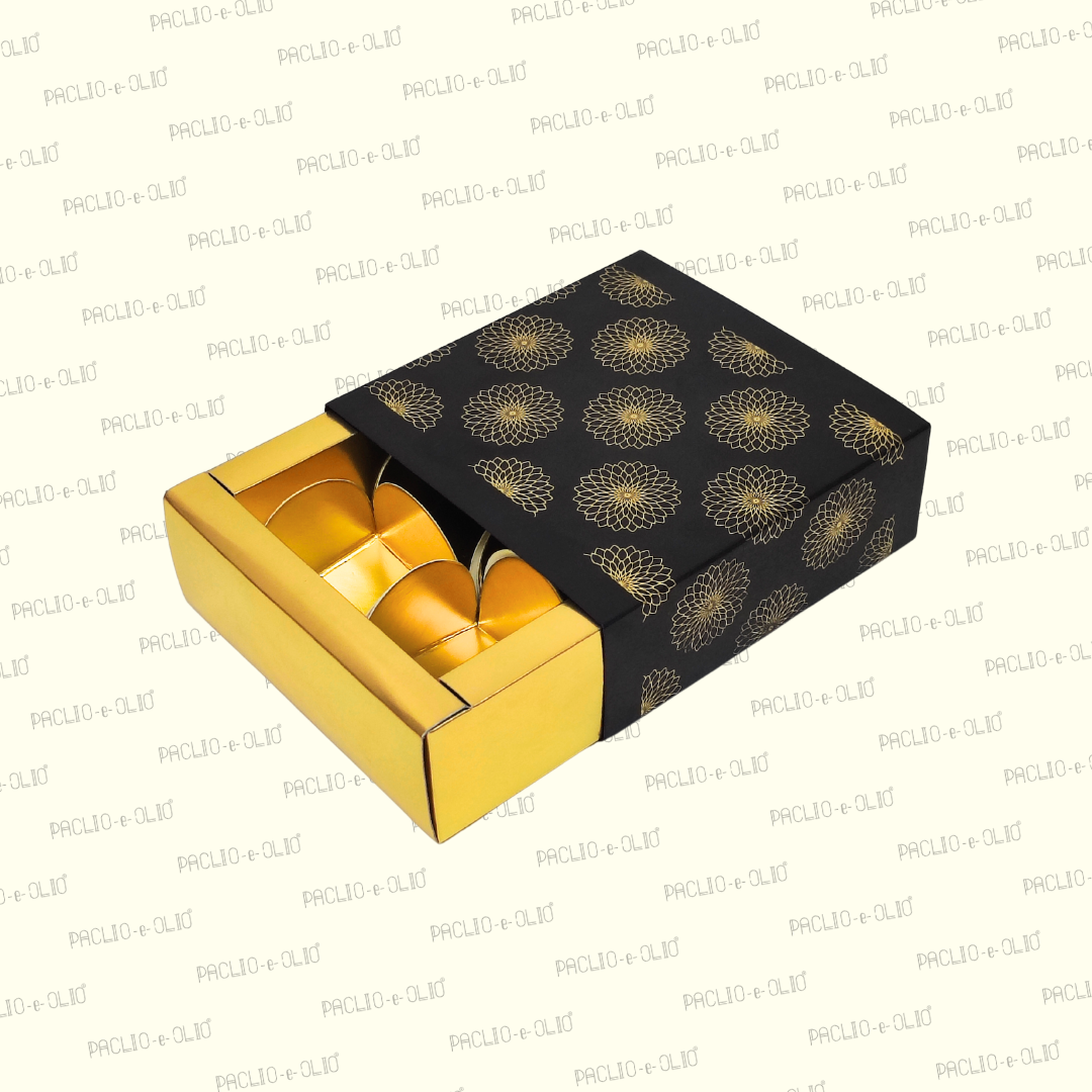 4 Cavity Chocolate Box (4.5x4.5x1.5 Inches)