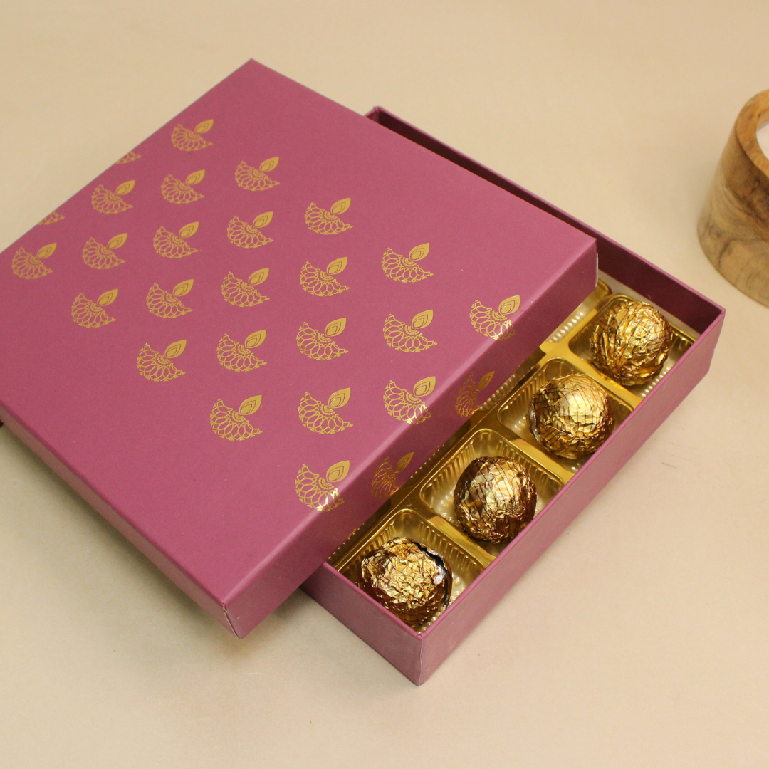16 Cavity Rigid Chocolate Box (7.5x7.5x1.5 Inches)