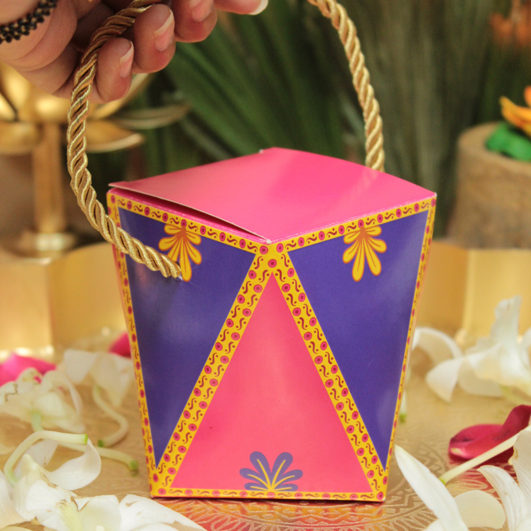 Diwali Hexagon Box (3x3x3.75 Inches)