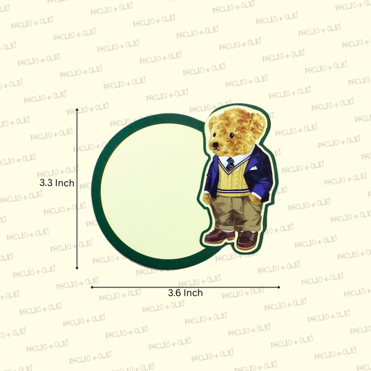 Teddy Bear Tags | 3.3x3.6 Inches | Pack Of 25 Pieces