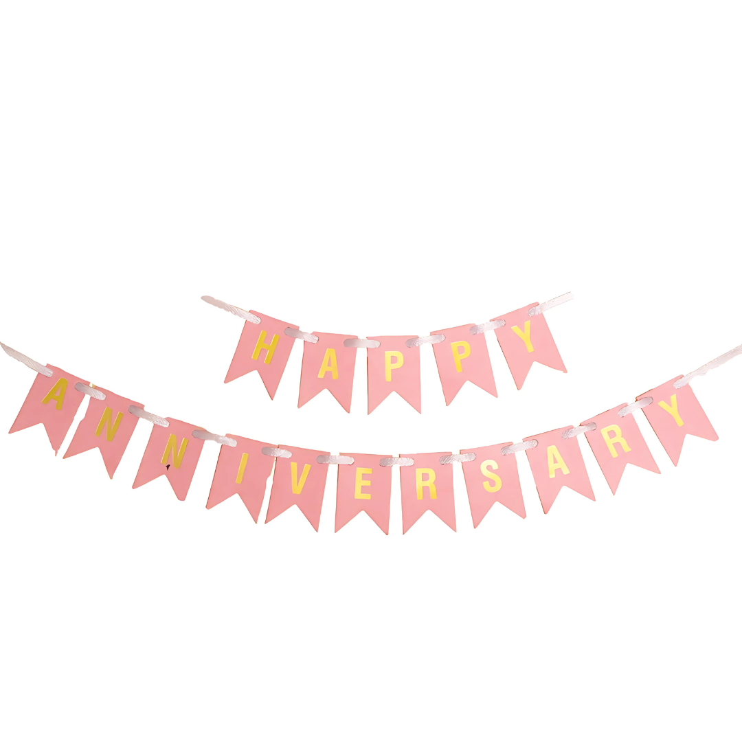 Happy Anniversary Banner | Pack Of 10 Pieces