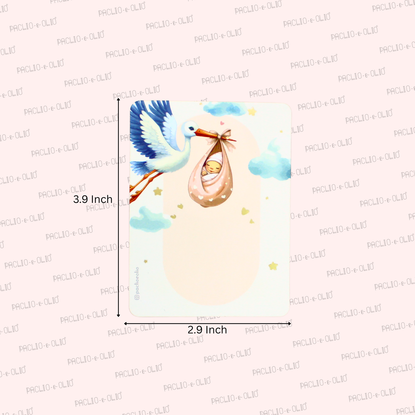 Baby Shower Gift Tag | 3.9x2.9 Inches | Pack Of 25 Pieces