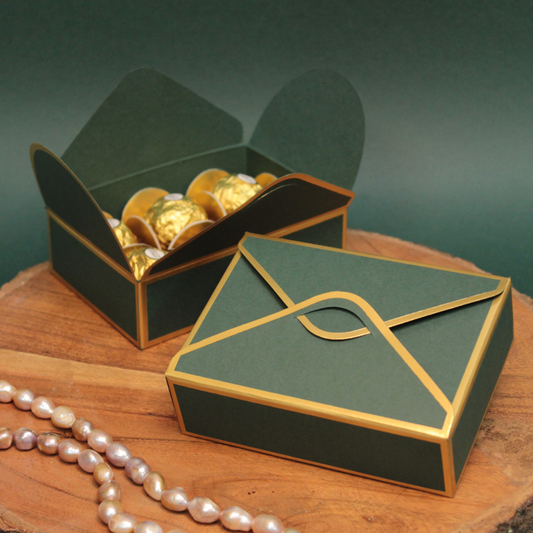 6 Cavity Chocolate Envelope Box (5x3.5x1.5 Inches)