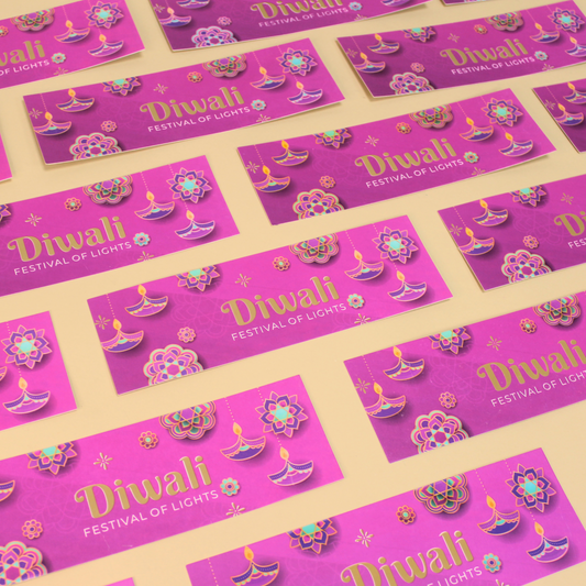 Happy Diwali Tag (7.8x2.5 Inches)