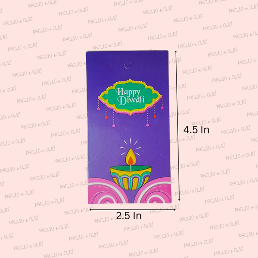 Happy Diwali Tag (4.5x2.5 Inches)