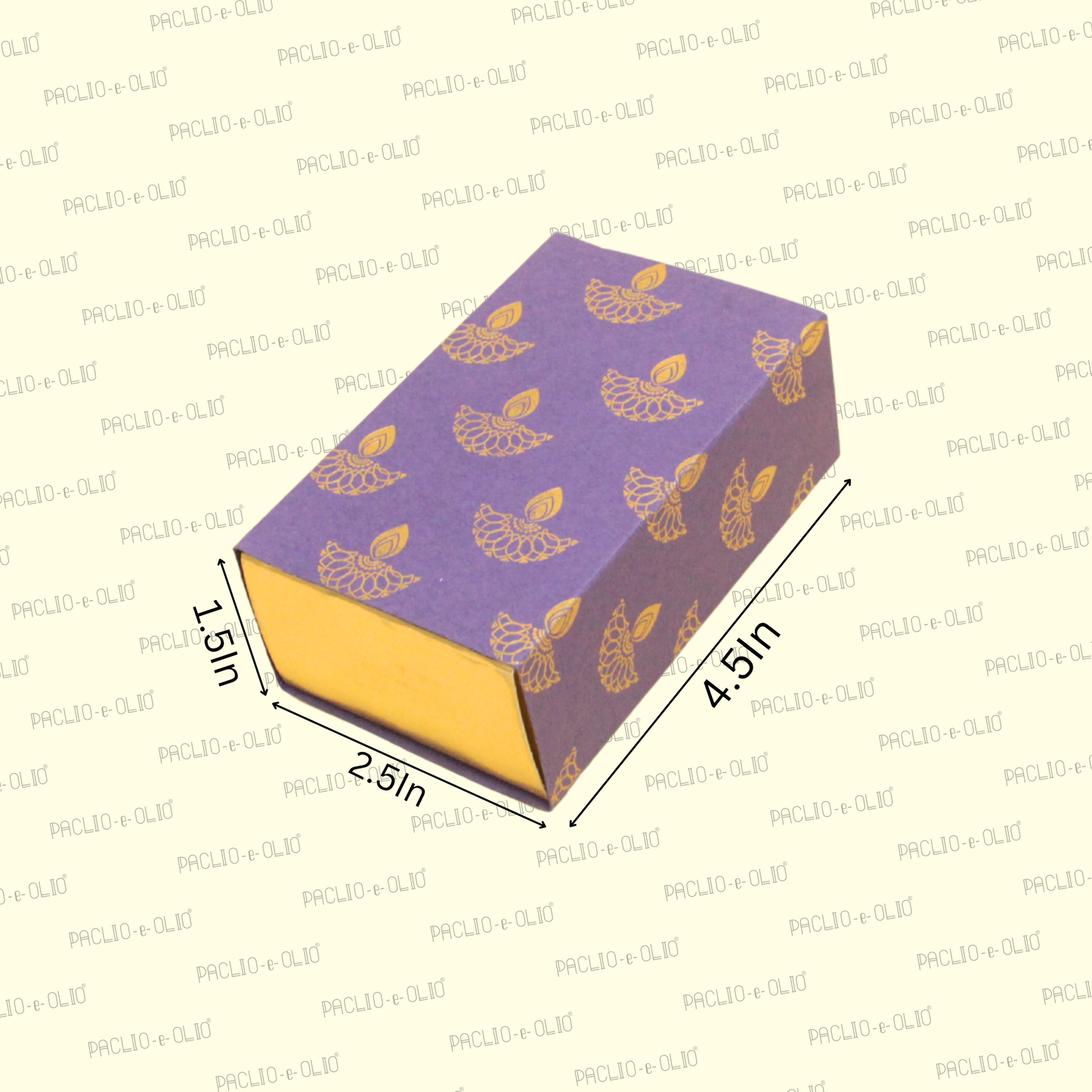 2 Cavity Dia Foil Chocolate Box (4.5x2.5x1.5 Inches)
