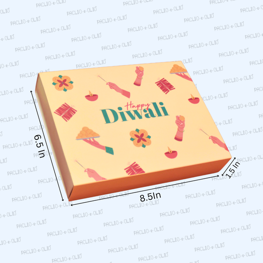 Diwali Elements Dryfruit Box (8.5x6.5x1.5 Inches)
