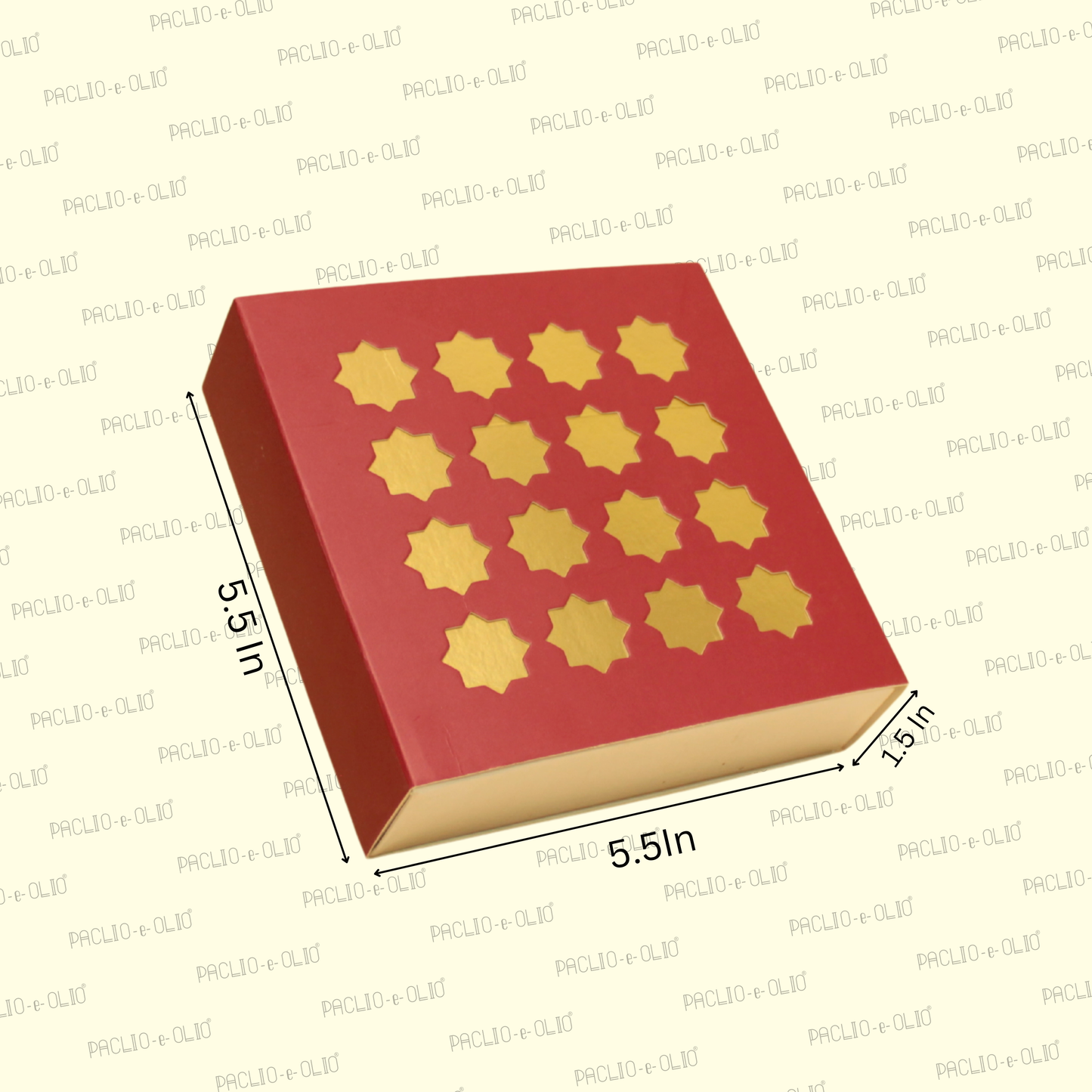 9 Cavity Diwali Chocolate Box (5.5x5.5x1.5 Inches)