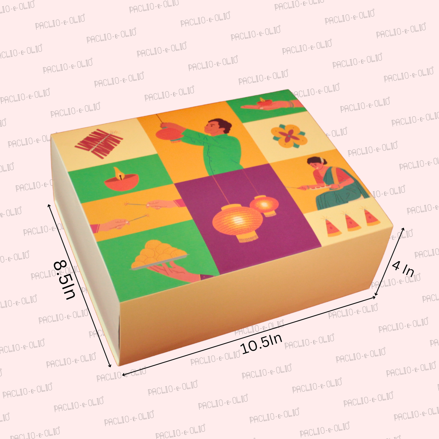 Diwali Hamper Box (10.5x8.5x4 Inches)
