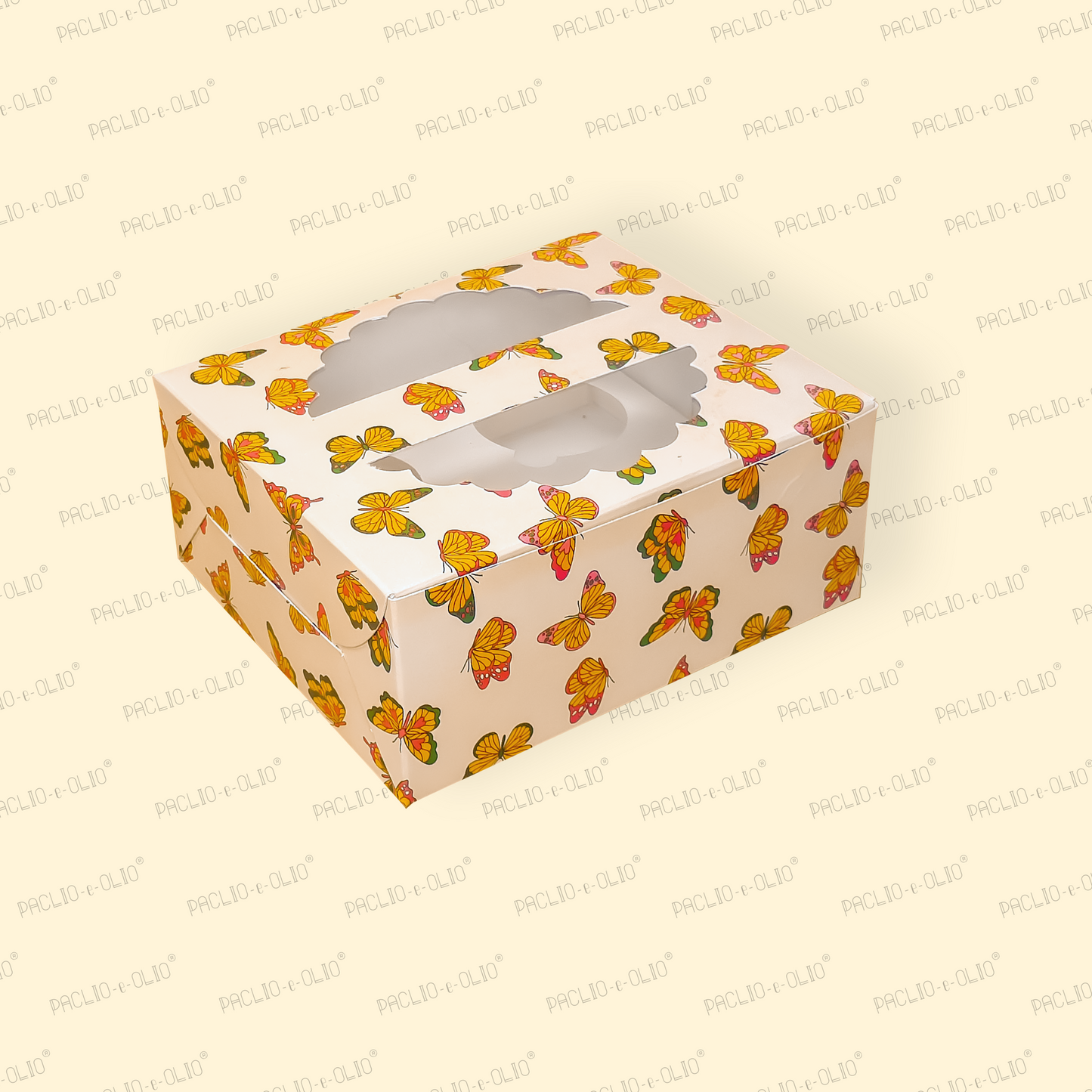 4 Cavity Cupcake Box (7x6x3 Inches)