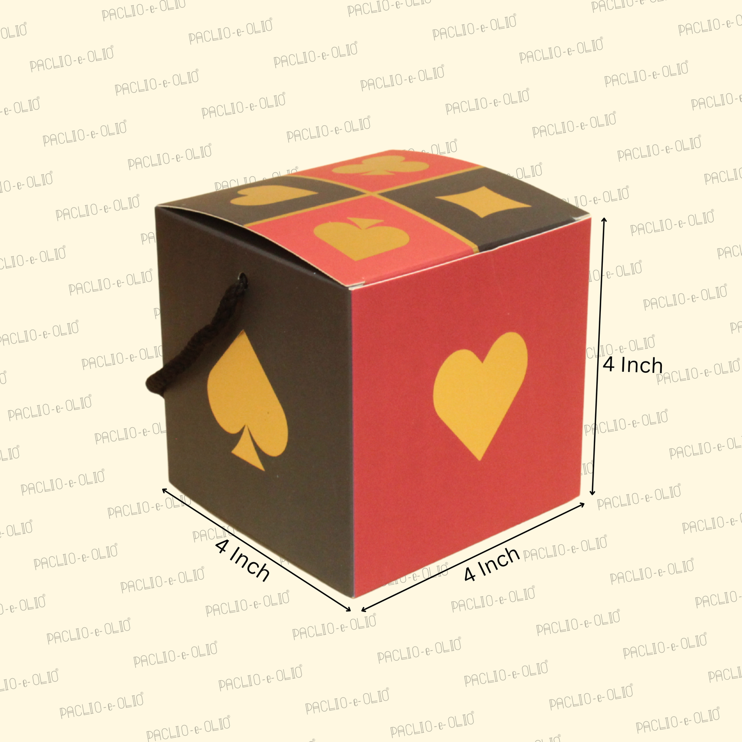 Diwali Poker Jar Box/ Candle Box (4x4x4 Inches)