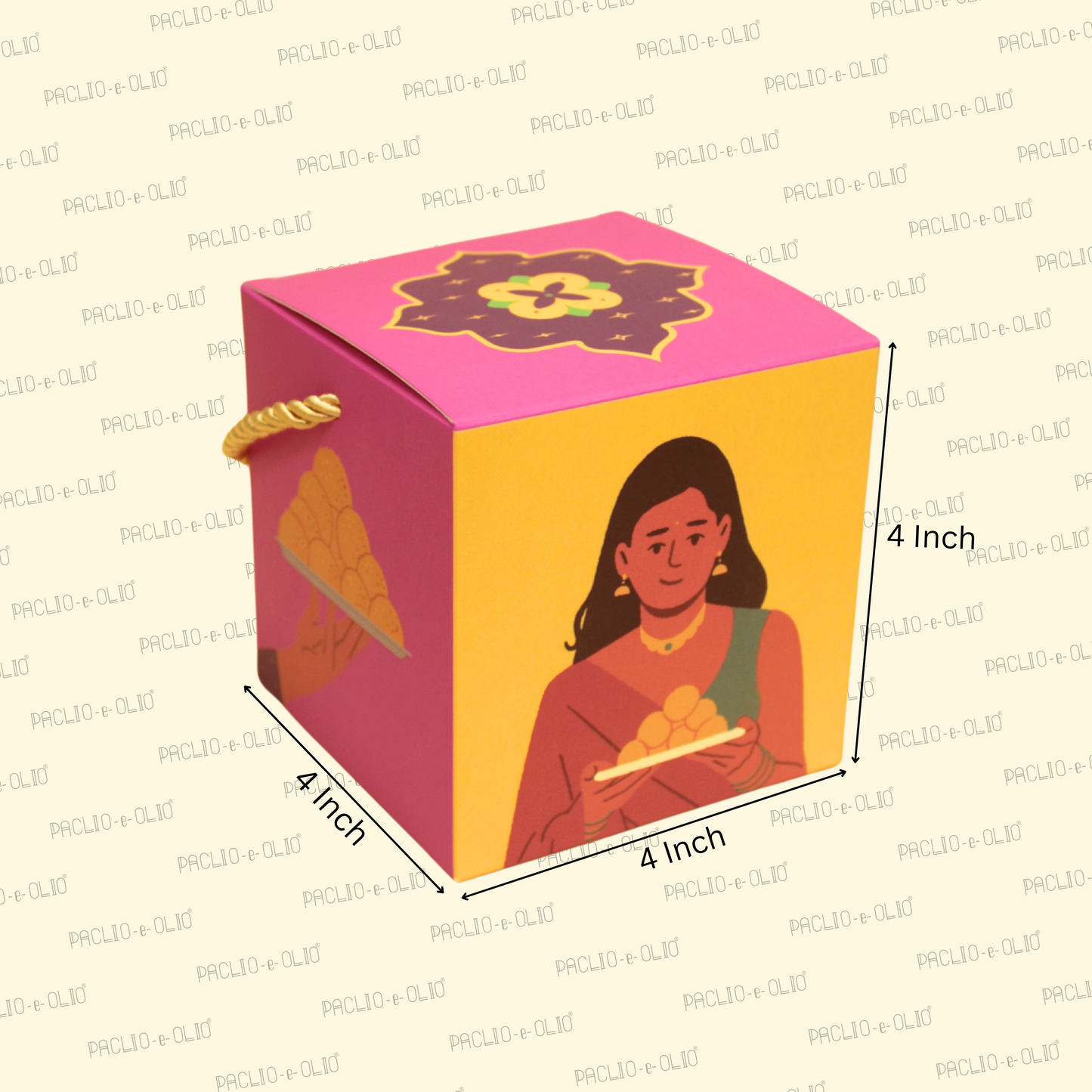 Diwali Jar Box/ Candle Box (3x3x3 Inches)
