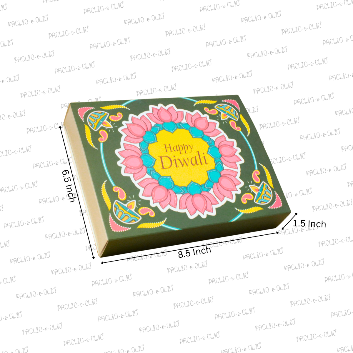 Happy Diwali Dryfruit Box | 8.5x6.5x1.5 Inches