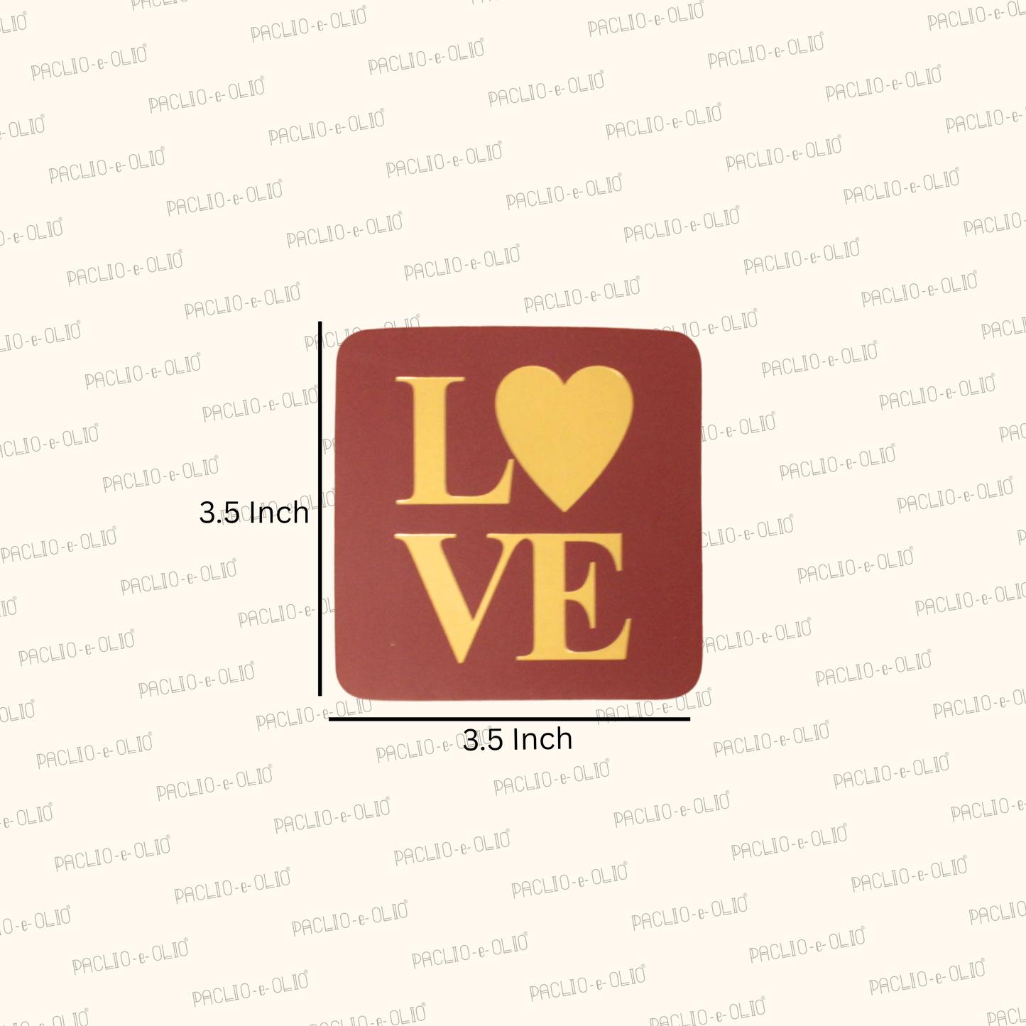 Love Foil Tag | 3.5x3.5 Inches