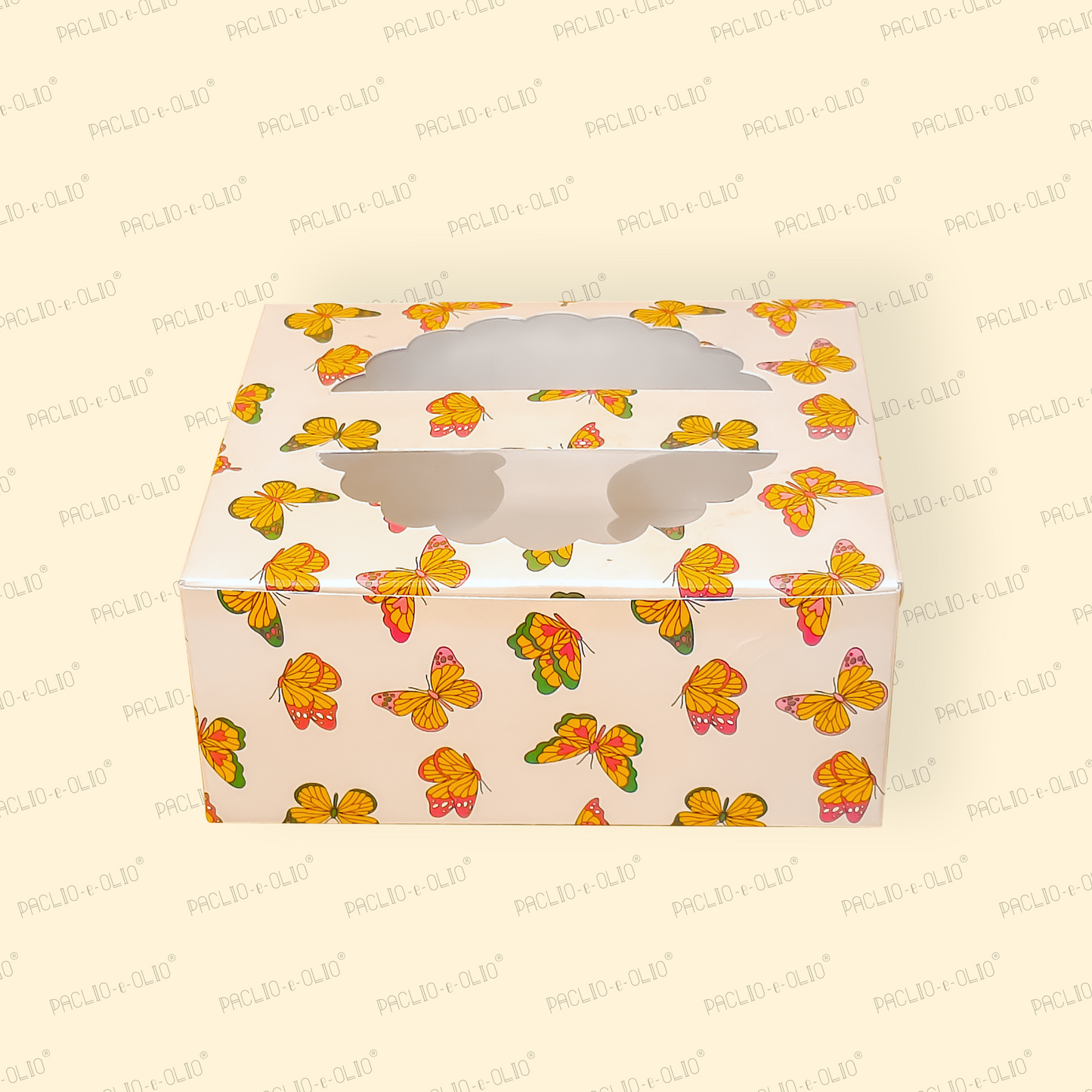 4 Cavity Cupcake Box (7x6x3 Inches)