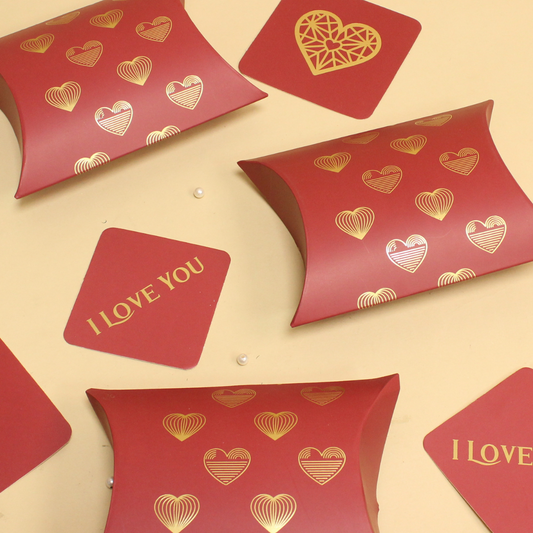 Valentine Pillow Box (4x4.5x1.5 Inches)