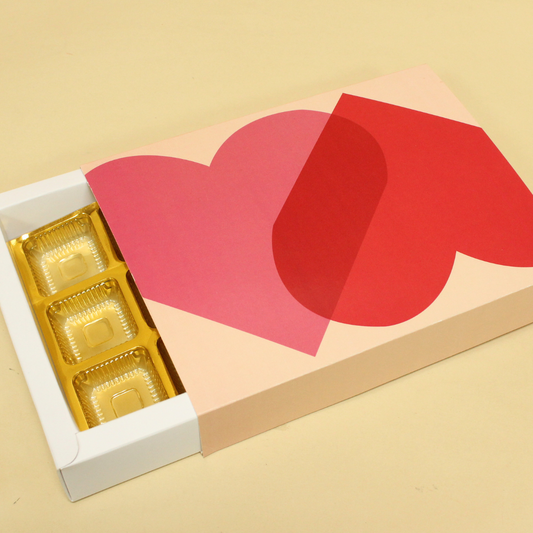 Valentine's 12 Cavity Chocolate Box (8.5x6.5x1.5 Inches)