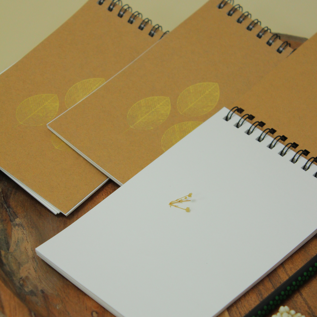 Leaf Foil Diary/Notepad (6x4 Inches)