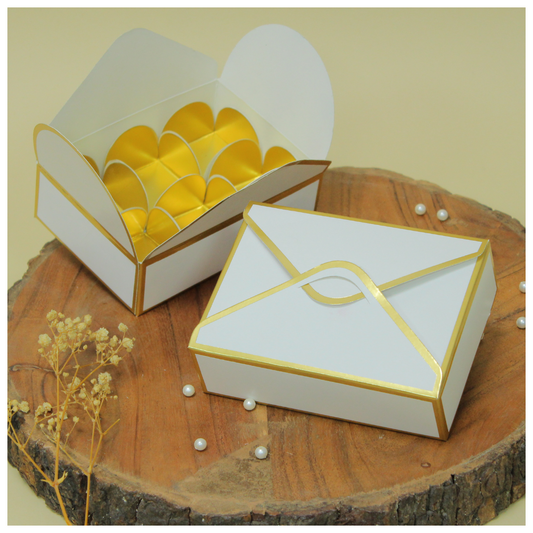 6 Cavity Chocolate Envelope Box | 5x3.5x1.5 Inches