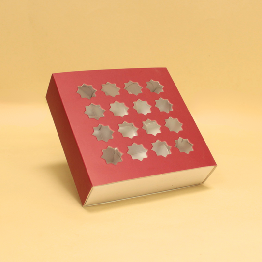 9 Cavity Diwali Chocolate Box (5.5x5.5x1.5 Inches)