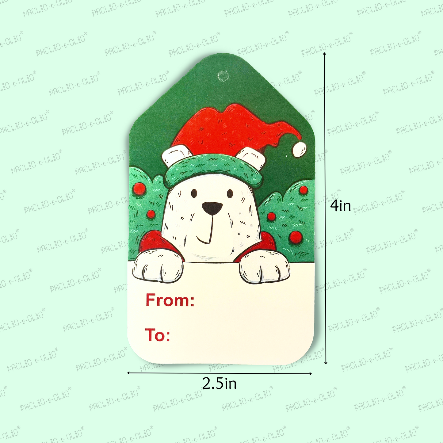 CHRISTMAS TAG (4x2.5 INCHES)