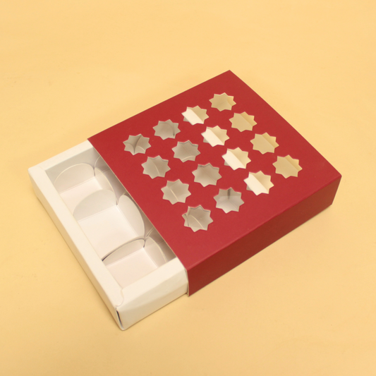 9 Cavity Diwali Chocolate Box (5.5x5.5x1.5 Inches)