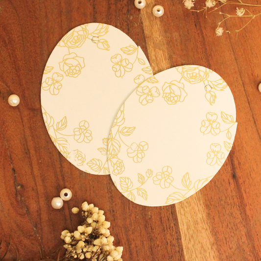 Floral Foil Tag (3x2.2 Inches)