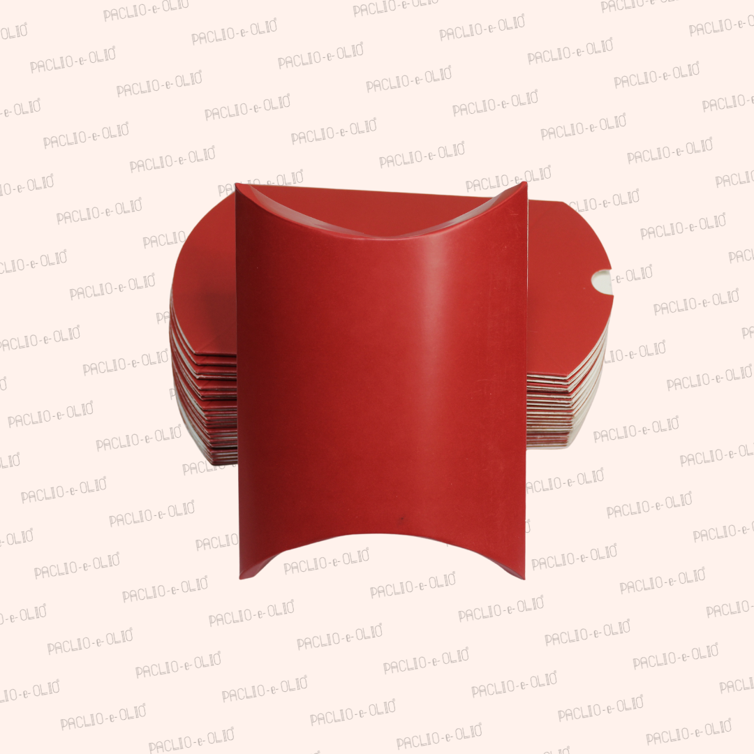 Red Pillow Box (4.5x4x1.5 Inches)