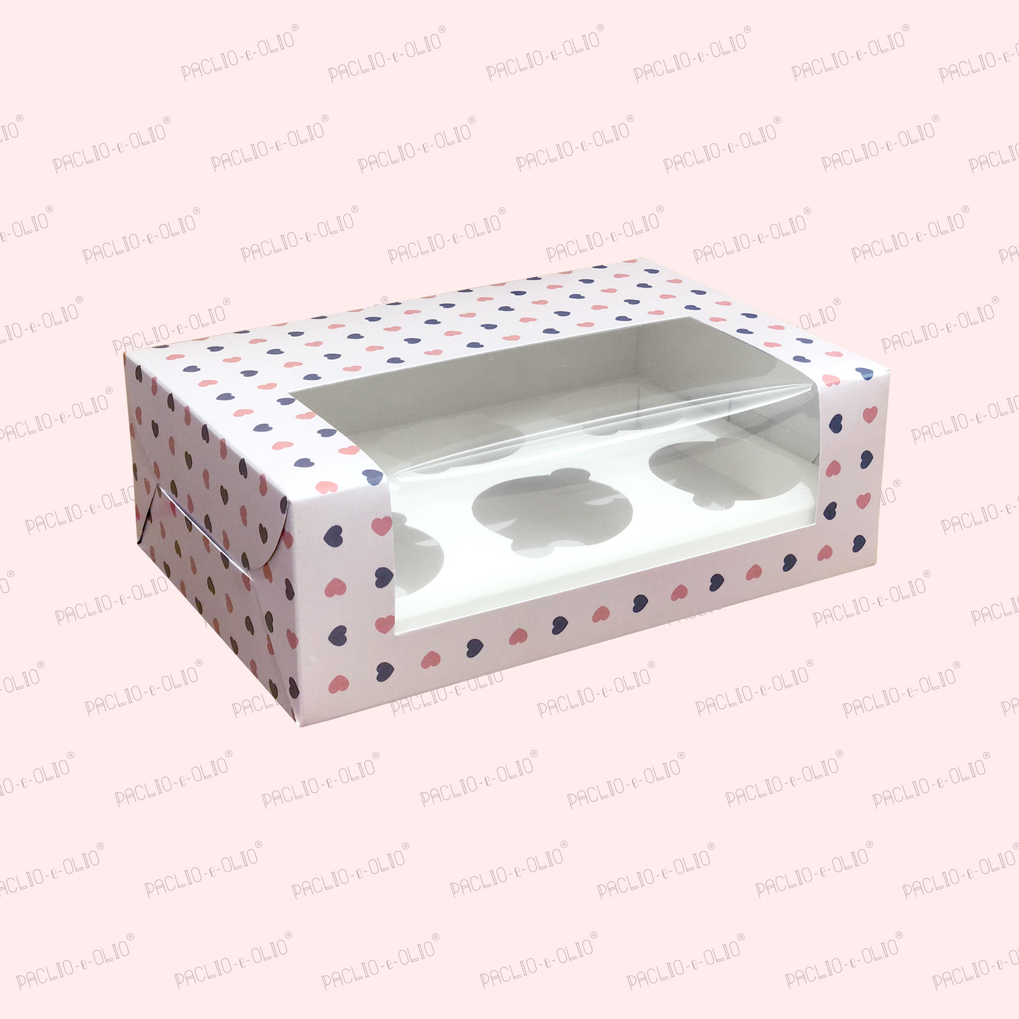 6 Cavity Cupcake Box (9x6x3 Inches)