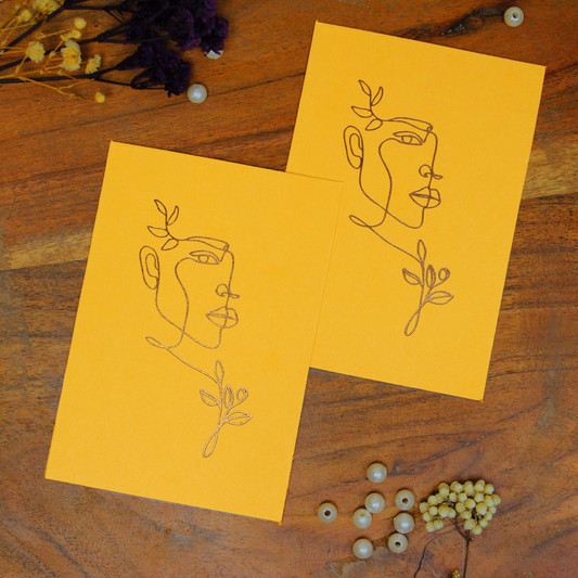 Floral Girl(4x2.75 Inches)