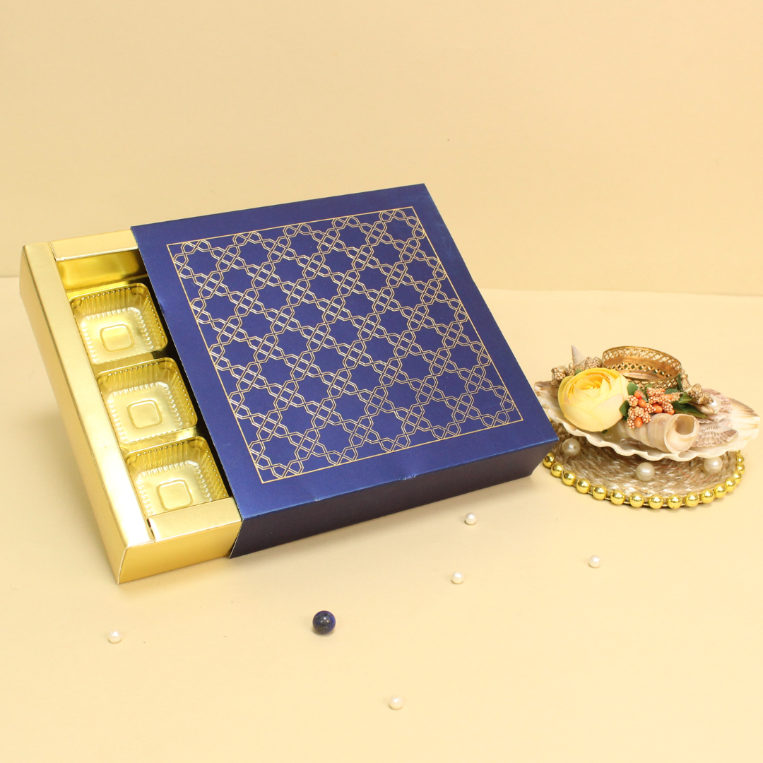 9 Cavity Chocolate Box (6.5x6.5x1.5 Inches)