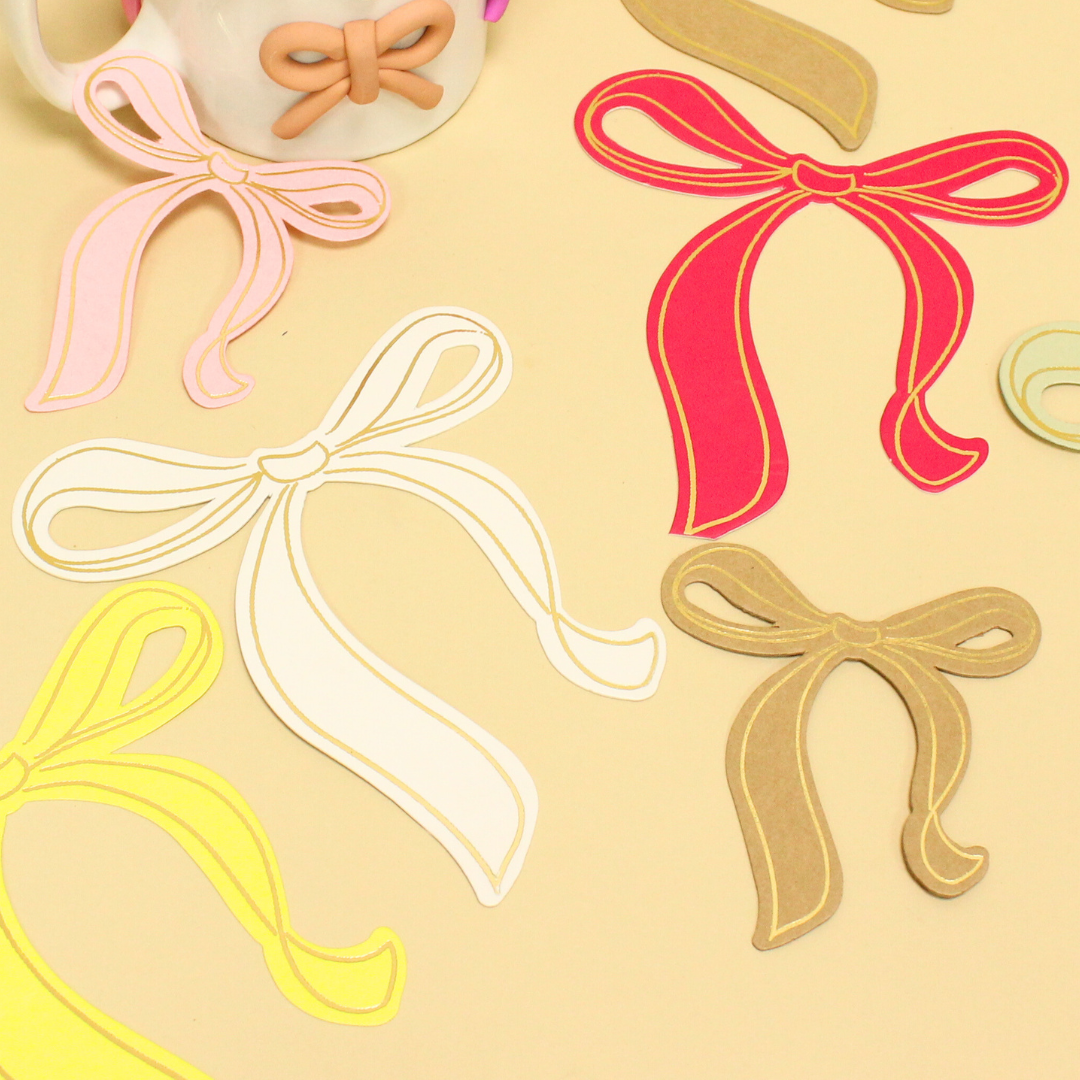 Ribbon/Bow Gift Tag | 4.5x2 Inches | Pack Of 25 Pieces