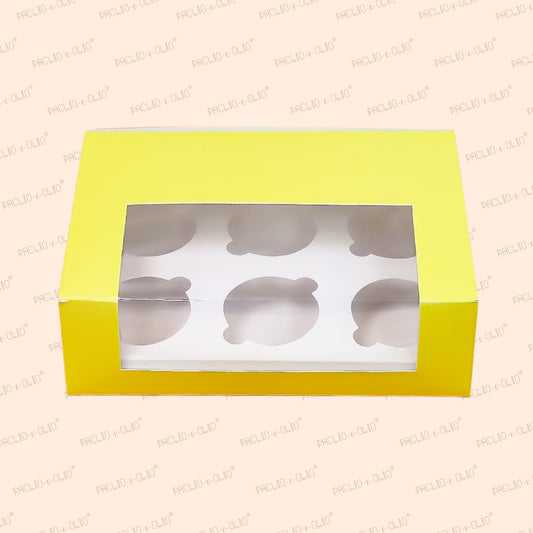 6 Cavity Cupcake Box (9x6x3 Inches)