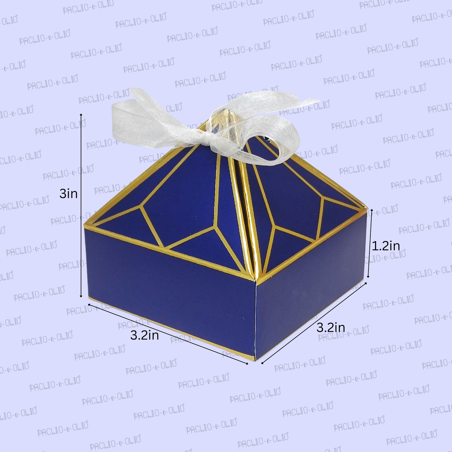 4 Pcs Christmas Chocolate Pyramid Box (3.2x3.2x1.2 INCHES)