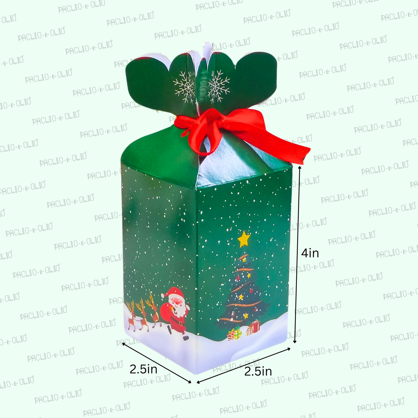 Christmas candy box (2.5x2.5x4 INCHES)